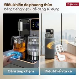 Cây nước nóng lạnh kết hợp bàn pha trà, cà phê Fujihome TB241N-UV – Ngăn khử khuẩn UV, màn hình cảm ứng, hỗ trợ RO 3
