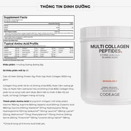 Codeage Multi Collagen Peptides (567g) Bổ Sung Collagen 5 Tuýp khác nhau và 18 Loại Amino Acids | ONFIT 6