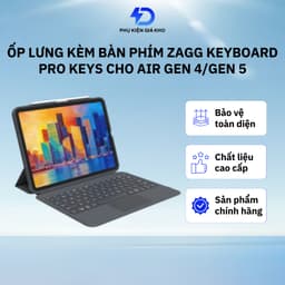 Ốp lưng máy tính bảng kèm bàn phím ZAGG Keyboard Pro Keys cho Air gen 4/gen 5 chống sốc - Chính hãng 1