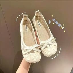 [Peinn] Giày búp bê nữ ,giày ren phối nơ siêu hót 295 2