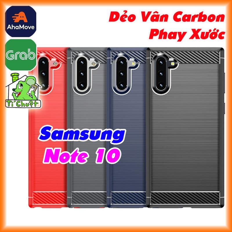 Ốp Lưng Chống Sốc cho SS Galaxy Note10 / Note 10 6.3" Vân 3D Carbon Phay Xước