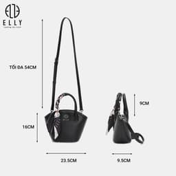 [Tặng Hộp 20.10] Túi Xách Nữ ELLY EL400 Da Tổng Hợp Cao Cấp Đeo Chéo Xách Tay Thời Trang Sang Trọng 3