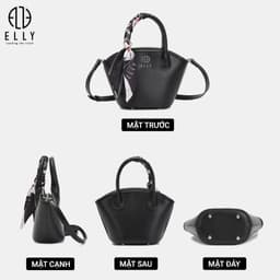 [Tặng Hộp 20.10] Túi Xách Nữ ELLY EL400 Da Tổng Hợp Cao Cấp Đeo Chéo Xách Tay Thời Trang Sang Trọng 5