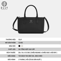 [Tặng hộp 20.10] Túi xách nữ ELLY EL402 túi xách tay đeo chéo da tổng hợp cao cấp thời trang sang trọng 2
