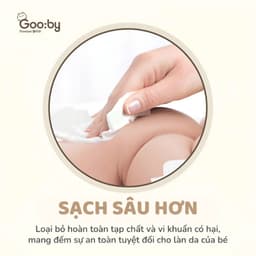 Khăn ướt Gooby Premium cao cấp không mùi an toàn cho trẻ sơ sinh Gói 60 - 100 TỜ 3