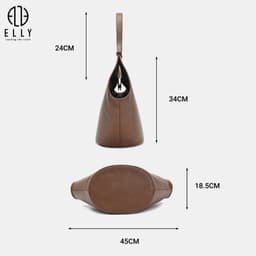 Túi Xách Nữ ELLY EL393 Cao Cấp Cỡ Lớn Đeo Vai Xách Tay Công Sở Thời Trang Thanh Lịch Tiện Dụng 3