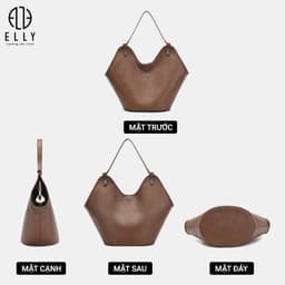Túi Xách Nữ ELLY EL393 Cao Cấp Cỡ Lớn Đeo Vai Xách Tay Công Sở Thời Trang Thanh Lịch Tiện Dụng 4