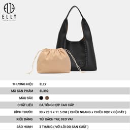 Túi Xách Nữ ELLY EL392 Da Tổng Hợp Cao Cấp Đeo Vai Xách Tay Công Sở Thời Trang Sang Trọng 2