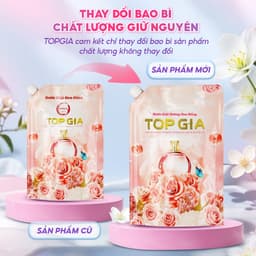 Nước Giặt Xả TopGia Hương Hoa Nắng 2 Lít Đậm Đặc Giặt Sạch Lưu Hương Thơm Lâu Mềm Vải Dùng Cho Giặt Tay Giặt Máy 3