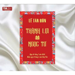 TA 133 - BẢNG CHÀO KHÁCH, BẢNG TÊN DÂU RỄ PHONG CÁCH TRUYỀN THỐNG 3