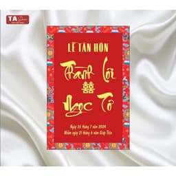 TA 133 - BẢNG CHÀO KHÁCH, BẢNG TÊN DÂU RỄ PHONG CÁCH TRUYỀN THỐNG 2