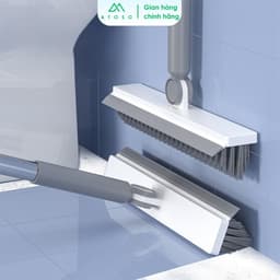 Cây Chà Sàn Nhà Tắm Đa Năng 2 Trong 1 Chổi Cọ Sàn, Cọ Góc Tường Có Gạt Nước Thông Minh Cán Dài 100cm 1