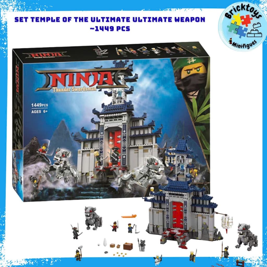 [ Có Sẵn ] Đồ chơi mô hình xếp hình nhân vật NJ Temple of The Ultimate Ultimate Weapon - 1449pcs