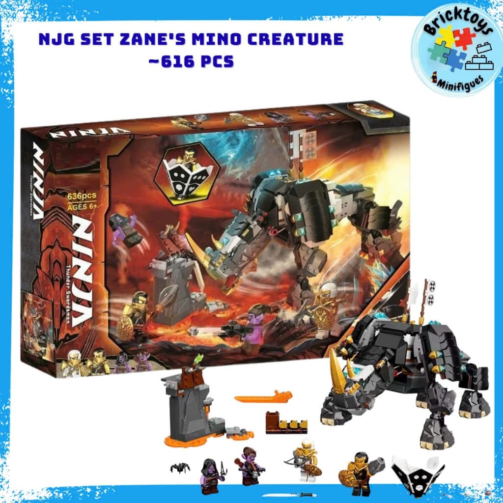 [ Có Sẵn ] Đồ chơi mô hình xếp hình nhân vật NJ Zane Mino Creature - 616pcs