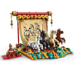 [ Có Sẵn ] Đồ chơi xếp hình mô hình  Spring Festival Galloping Horse Canvas - 1650pcs 2