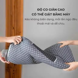 Gối Ngủ Chống Đau Cổ Vai Gáy Dệt Kim Lõi Bông Xơ Cao Cấp [ Hàng Nhập Khẩu ] 8
