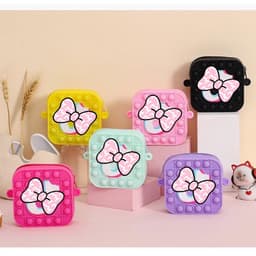 [Mới] Túi xách silicon đeo chéo pop it hình Tik cho bé thời trang đựng bao bì lì xì, mỹ phẩm 3