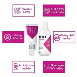 Nước súc miệng Kin Gingival ngăn ngừa viêm nha chu viêm nướu chuẩn chính hãng (Chai 250ml) 3
