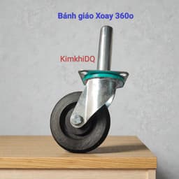 [KKTHN] Bánh Xe Giàn Giáo Cao Su Đen Phi 100mm-125mm Cho Giàn Giáo, Công Trình 3