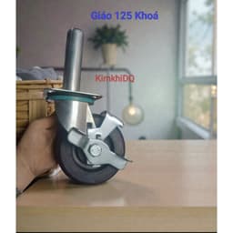 [KKTHN] Bánh Xe Giàn Giáo Cao Su Đen Phi 100mm-125mm Cho Giàn Giáo, Công Trình 4