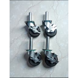 [KKTHN] Bánh Xe Giàn Giáo Cao Su Đen Phi 100mm-125mm Cho Giàn Giáo, Công Trình 2