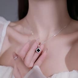 [Sẵn Ocean Charm] Vòng Cổ Dây Chuyền Titan Cỏ Bốn Lá - Phụ Kiện Trang Sức Vòng Cổ Thời Trang 2