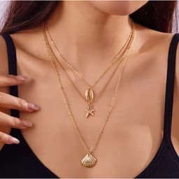 [Sẵn] 3 Dây Chuyền Vòng Cổ Sao Biển Ốc Sò Vintage Bohomian  Ocean Charm - Trang Sức Phụ Kiện Dây Chuyền 2