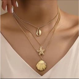 [Sẵn] 3 Dây Chuyền Vòng Cổ Sao Biển Ốc Sò Vintage Bohomian  Ocean Charm - Trang Sức Phụ Kiện Dây Chuyền 4