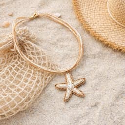 Vòng Cổ Nữ Sao Biển Xanh/Nâu – Dây Chuyền Đi Biển Phong Cách Y2K | Ocean Charm 7