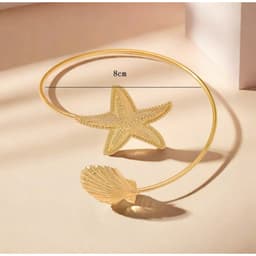 Vòng Bắp Tay Nữ Mạ Vàng Phối Sao Biển & Vỏ Sò - Quà Tặng Vibe Ocean Charm, Sang Trọng, Phong Cách Hàn Quốc 7
