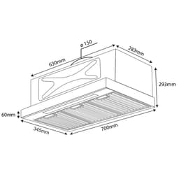 Máy hút mùi Kocher Turbo Smart 3D X3D-350D Auto Clean - Tự động làm sạch, Vẫy tay, Hẹn giờ, Bảo hành 3 năm 8