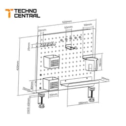 Bảng treo đồ HyperWork PG02, phụ kiện setup bàn làm việc, thép chống rỉ set - Hàng Chính Hãng 9