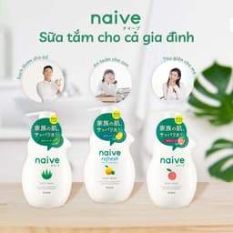 Sữa Tắm Naive Body Wash Kracie 530ml – Chiết Xuất Tự Nhiên – Dưỡng Ẩm Dịu Nhẹ – Nội Địa Nhật 3