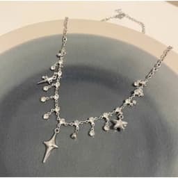 Dây Chuyền Nữ Charm Sao Đính Đá Lấp Lánh – Vòng Cổ Bạc Phong Cách Y2K Hàn Quốc Dịu Dàng Tiểu Thư 6