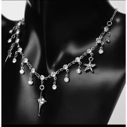 Dây Chuyền Nữ Charm Sao Đính Đá Lấp Lánh – Vòng Cổ Bạc Phong Cách Y2K Hàn Quốc Dịu Dàng Tiểu Thư 7