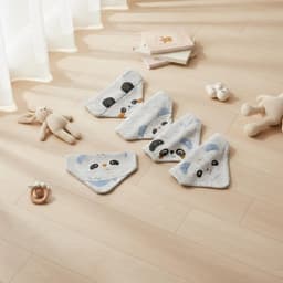 Sét 5 Yếm Tam Giác Anchee Chất Petit Có Cúc Bấm Cho Bé ( freesize 0M - 2 tuổi), nhiều màu sắc xinh xắn 5