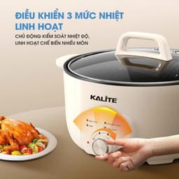 Nồi Lẩu Đa Năng KALITE KL568 Elegant, Dung Tích 6L - Công Suất 2000W - Điều Khiển 3 Mức Nhiệt Linh Hoạt, Hàng Chính Hãng 5