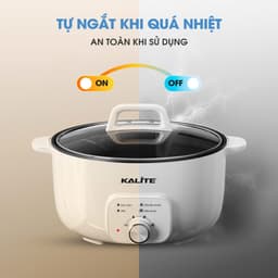 Nồi Lẩu Đa Năng KALITE KL568 Elegant, Dung Tích 6L - Công Suất 2000W - Điều Khiển 3 Mức Nhiệt Linh Hoạt, Hàng Chính Hãng 7