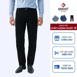 Quần Dài Nam GENVIET JEANS Vải Jeans Col Đứng, Quần Bò Nam Form Ống Đứng, Ôm Vừa, Co Giãn Tốt 8759 1
