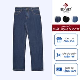 [ẨN] Quần Bò Nam GENVIET JEANS Dáng Đứng Chất Liệu Denim Bền Bỉ Không Bai Xù 8879 1