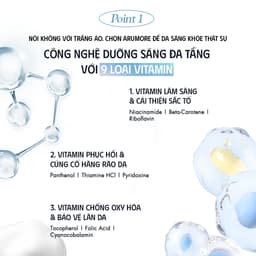 Kem Ủ Trắng Body Cao Cấp Arumore Premium Whitening Milky Tone-up Cream Niacinamide Trắng Da Make-Up Body 200ml 5