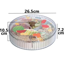 Khay Đựng Mứt Tết Tròn 5 Ngăn Hokori 5637-1 - Có Nắp Đậy Kín Bảo Quản Bánh Kẹo DOMUS 3
