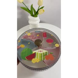 Khay Đựng Mứt Tết Tròn 5 Ngăn Hokori 5637-1 - Có Nắp Đậy Kín Bảo Quản Bánh Kẹo DOMUS 5