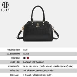 Túi Xách Nữ ELLY EL358 Cao Cấp Da Tổng Hợp Đeo Tay Đeo Vai Đeo Chéo Thời Trang Thanh Lịch Sang Trọng 2