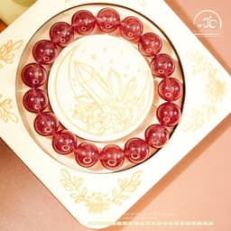 Ngọc Đan Tâm - Vòng Tay Thạch Anh Dâu Tây 11mm 5A - Mệnh Hoả & Mệnh Thổ 4