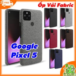 Ốp Lưng Google Pixel 5 Nhựa Cứng PC Bọc Vải Fabric Cao Cấp 1