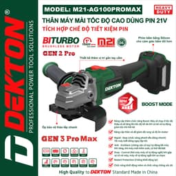 Máy Mài Tốc Độ Cao 21V Dekton M21-AG100PROMAX (Gen 3) 1