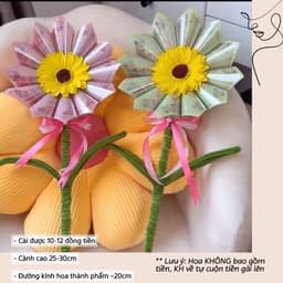 [Tặng túi+ thiệp]Hoa gài tiền ,cốt hoa làm quà tặng 8/3,món quà ý nghĩa cho mẹ và bạn gái 1