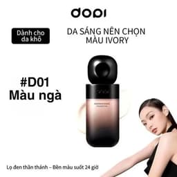 Kem Nền DODI Chính Hãng Chai Lùn Đen, Che Phủ Tự Nhiên, Lâu Trôi 24H, Kiểm Soát Dầu 3 Màu 4