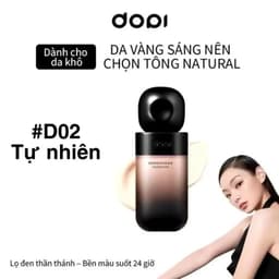 Kem Nền DODI Chính Hãng Chai Lùn Đen, Che Phủ Tự Nhiên, Lâu Trôi 24H, Kiểm Soát Dầu 3 Màu 5